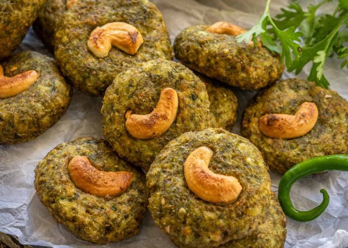 Fresh Spinach & Nut Kebabs